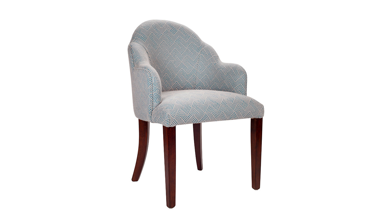 David Seyfried Editors Dining Chair in grey fabric
