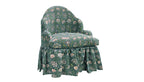 David Seyfried The Editor's Chair Grand on a swivel base with skirt,  in  Filling Spaces Nisa Niva fabric.