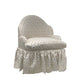 David Seyfried The Editor's Chair Grand on a swivel base with skirt, in Paris Lapres-Midi Allee Maintenon fabric