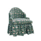 David Seyfried The Editor's Chair Grand on a swivel base with skirt in Nisa Niva fabric