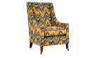 David Seyfried Georgian High Backed Chair in yellow pattern