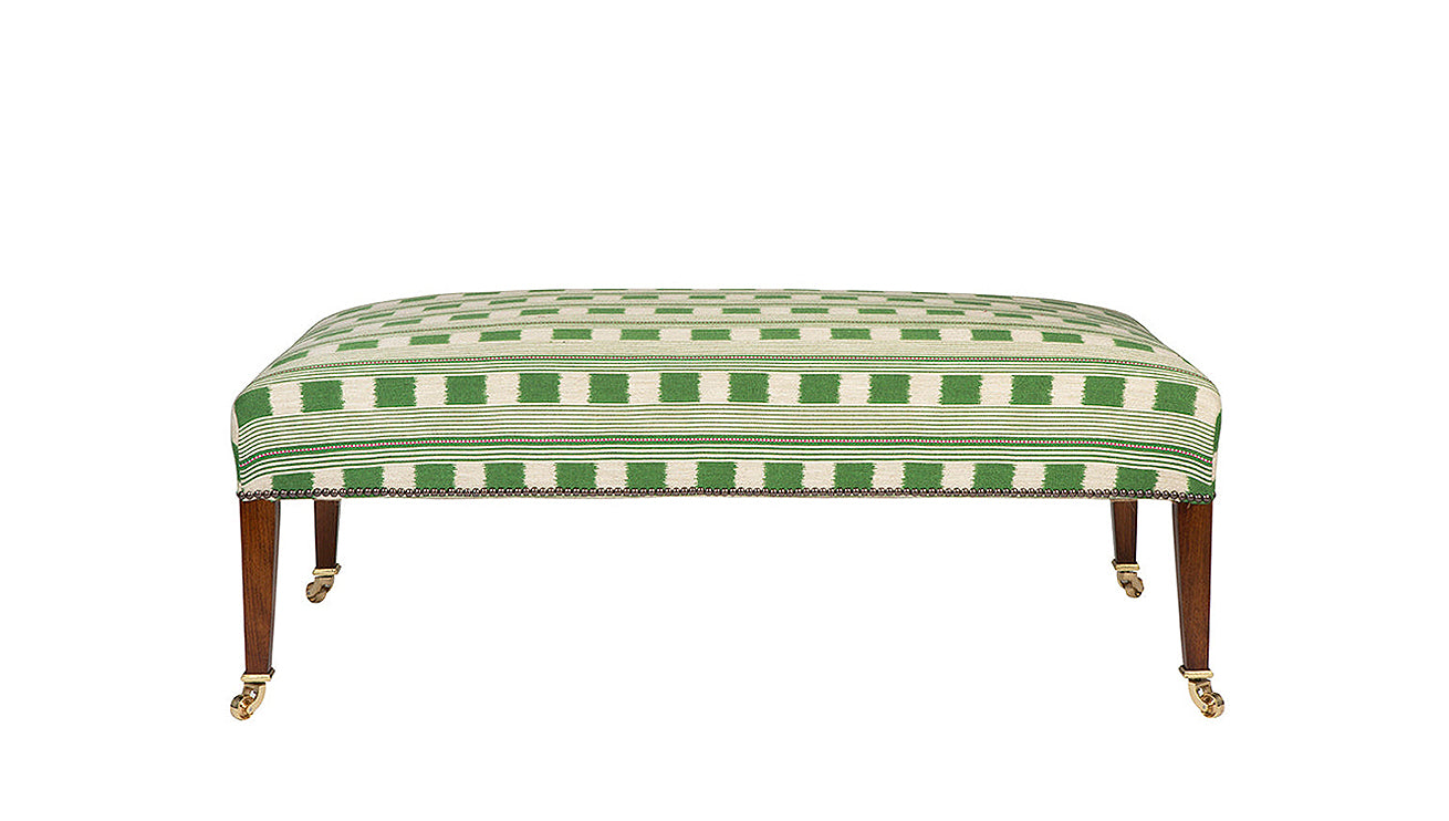 David Seyfried Georgian Style Stool in Paxton fabric