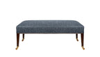 David Seyfried Georgian Style Stool in Osborne & Little Atacama Andes fabric with a single row of antiqued nails around base