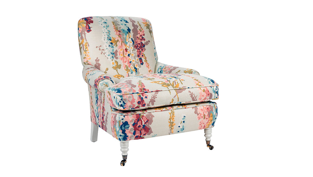 David Seyfried Grenville Chair in floral fabric