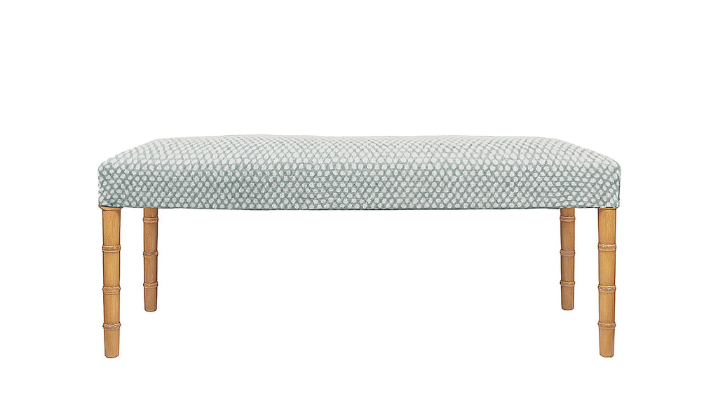 David Seyfried Gresham Stool in Fermoie Wicker N-116 fabric