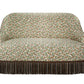 David Seyfried Grosvenor Sofa in  Namay Samay Alga Chestnut fabric with Samuel & Sons Margaux Aubergine Bullion Fringe. Showroom Clearance 