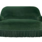 David Seyfried Grosvenor Sofa in Turnell & Gigon Oakley Verdant Green velvet with Les Passementeries de l'Île de France  bullion fringe. Showroom Clearance