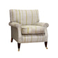 David Seyfried Halkin Chair in Fermoie Carskiey Single Stripe CARS-039 fabric. Showroom Clearance.