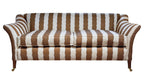 David Seyfried Harrington Grand Sofa in Nicky Haslam Balcony Stripe Unearthly Brown fabric