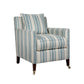 David Seyfried Kendrick Chair in Fermoie Tented Stripe fabric. Showroom Clearance
