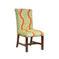 David Seyfried Lyall Dining Chair in Clarence House Corbett Rust / Fern fabric. Showroom clearance