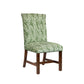 David Seyfried Lyall Dining Chair in Fabricut Winter Wheat New-Mown Green fabric. Showroom clearance