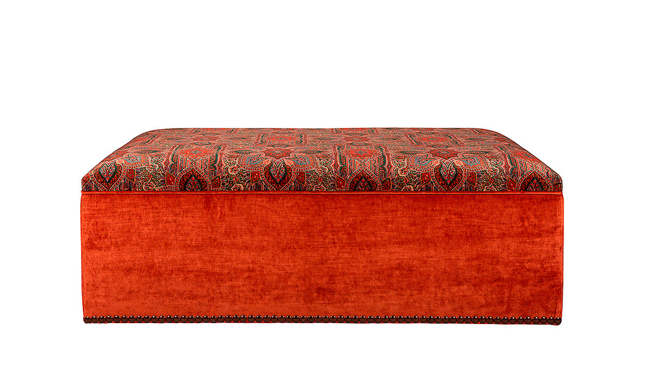 David Seyfried McCall Stool with brown pattern