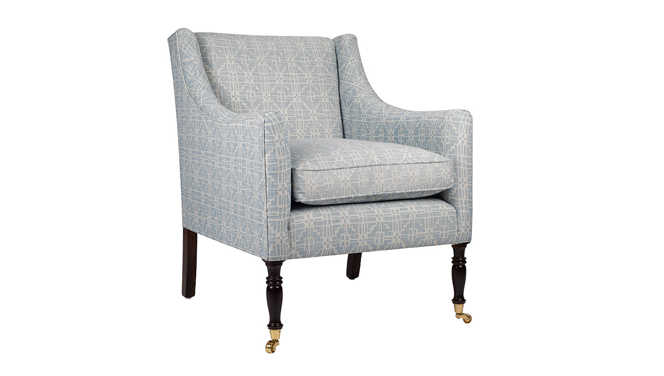 David Seyfried Montpelier Chair (Large) with blue pattern