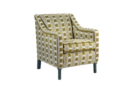 David Seyfried Munro chair in James Hare Paxton fabric. Showroom clearance