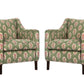 David Seyfried Munro chair in Sanderson Sessile Leaf fabric. Showroom Clearance.
