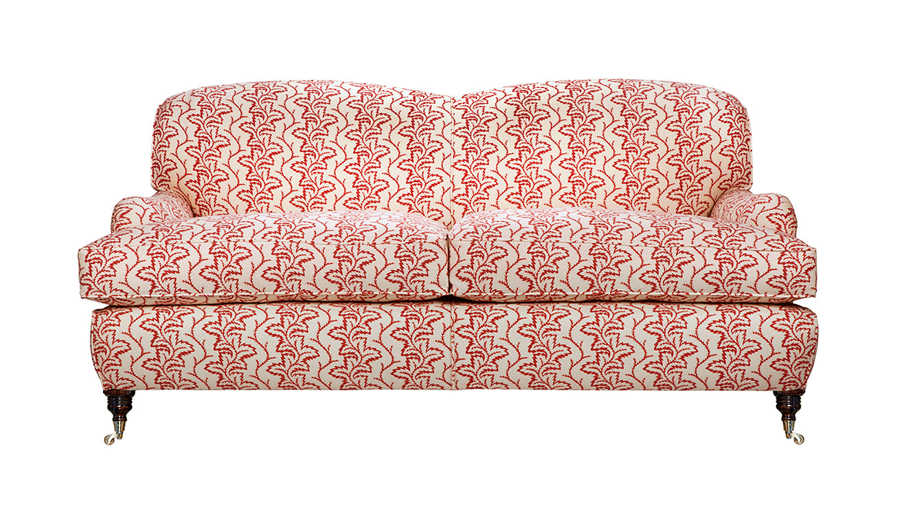 David Seyfried Oakley sofa Jean Munro Seafern Pomegranate Red