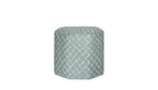 David Seyfried Octagonal Stool in blue fabric