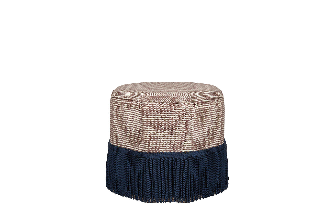 David Seyfried Octagonal Stool with fringe