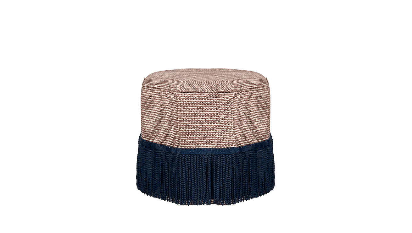 David Seyfried Octagonal Stool with fringe