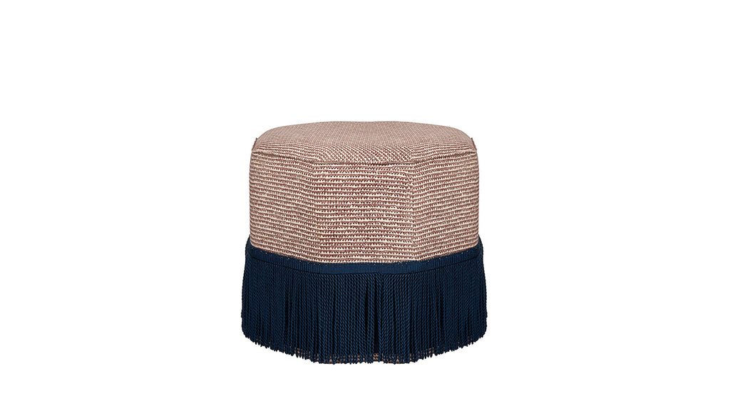 David Seyfried Octagonal Stool with fringe