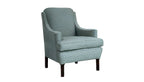 David Seyfried Onslow chair in Salvesen Graham Seaweed Woven Aegean fabric