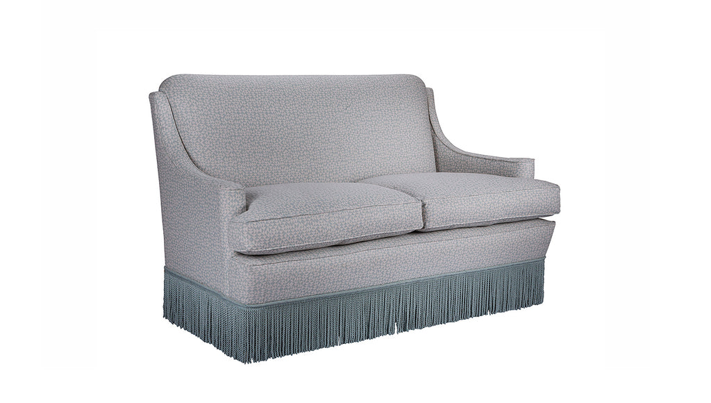 David Seyfried Onslow Sofa with fringe side view