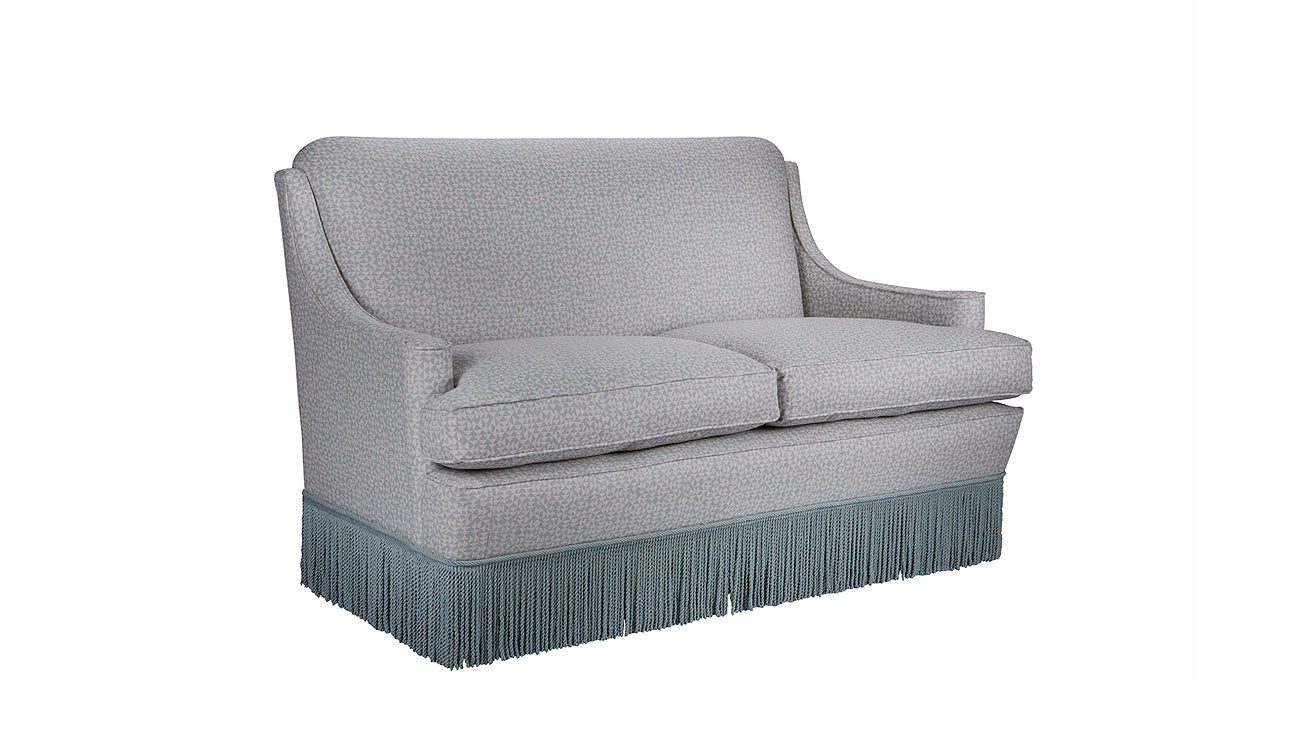 David Seyfried Onslow Sofa with fringe side view