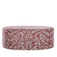 David Seyfried Oval stool in red fabric