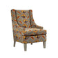 David Seyfried Pembroke Wing chair in Clarence House Poisson Tropico fabric. Showroom clearance