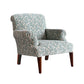 David Seyfried Radnor Chair in Colefax & Fowler Pelham Aqua fabric
