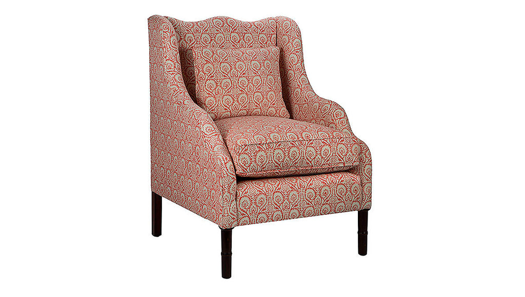 David Seyfried Ripple Chair in red fabric