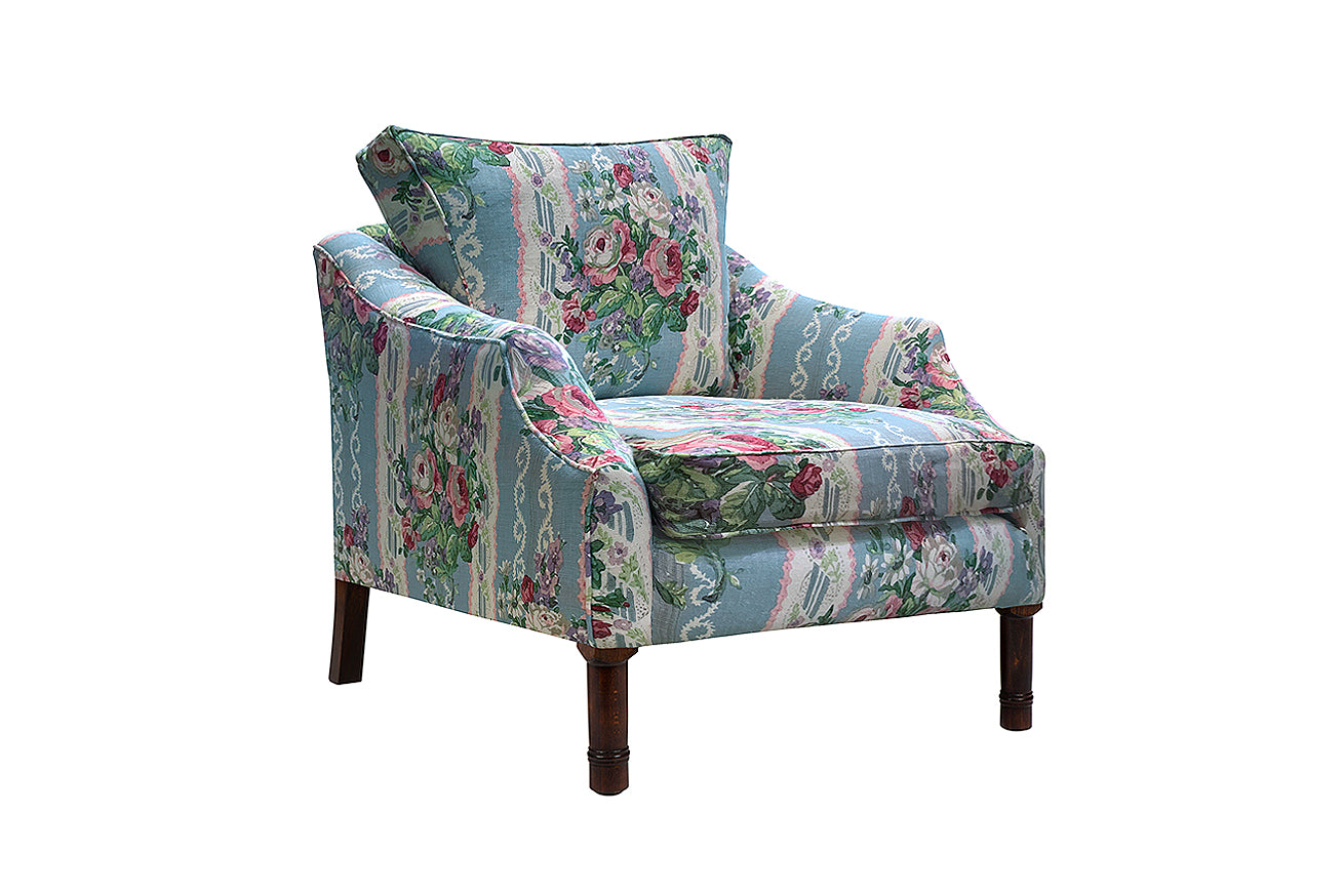 David Seyfried Rochester Chair in a floral fabic