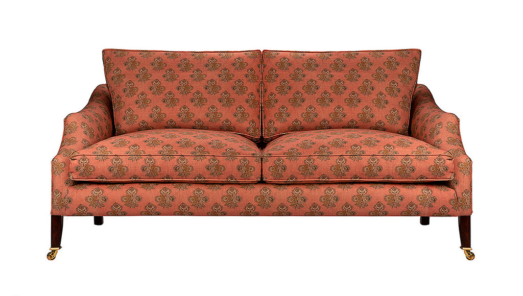 David Seyfried Rochester Sofa with Gp J Baker rust patterned fabric