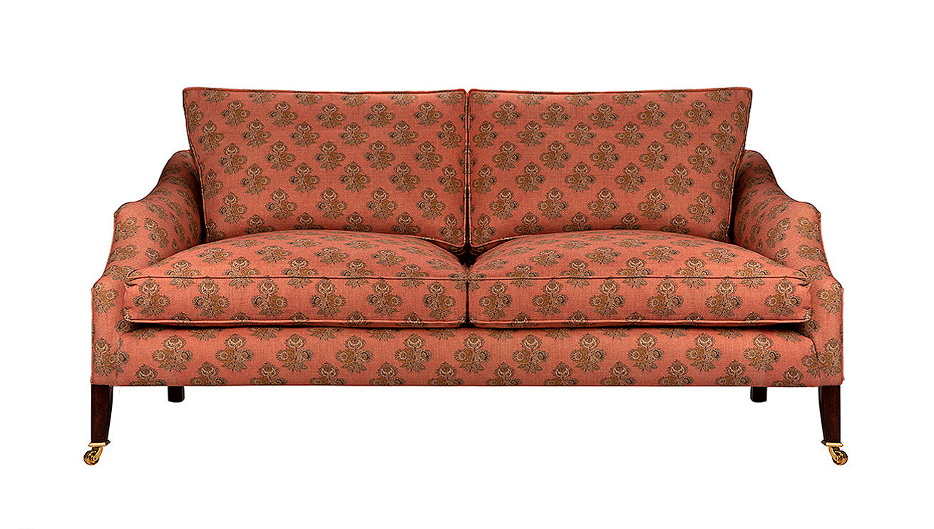 David Seyfried Rochester Sofa with Gp J Baker rust patterned fabric