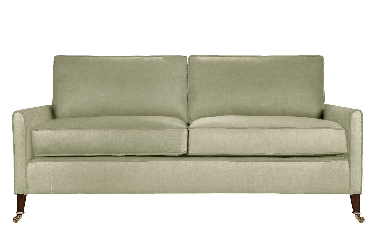 David Seyfried Sanford Sofa in GP&J Baker, Baker House Plain Green