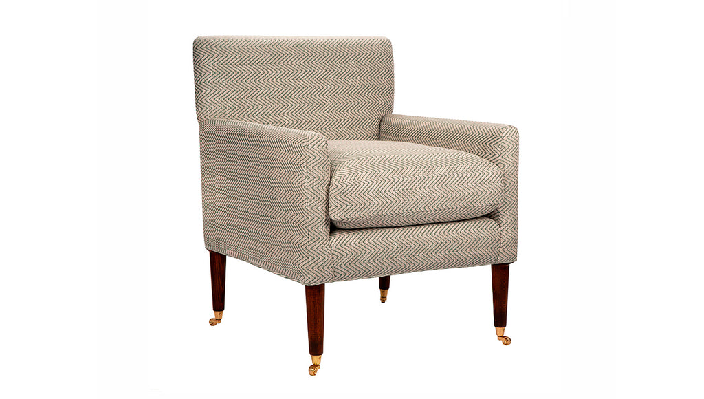 David Seyfried Salvesen Graham chair with herringbone fabric