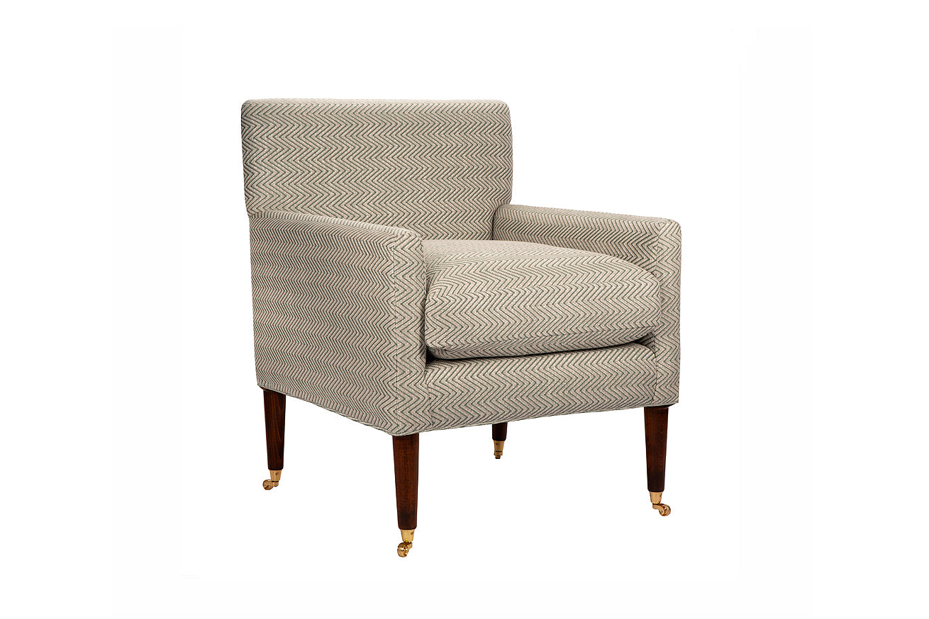 David Seyfried Salvesen Graham chair with herringbone fabric