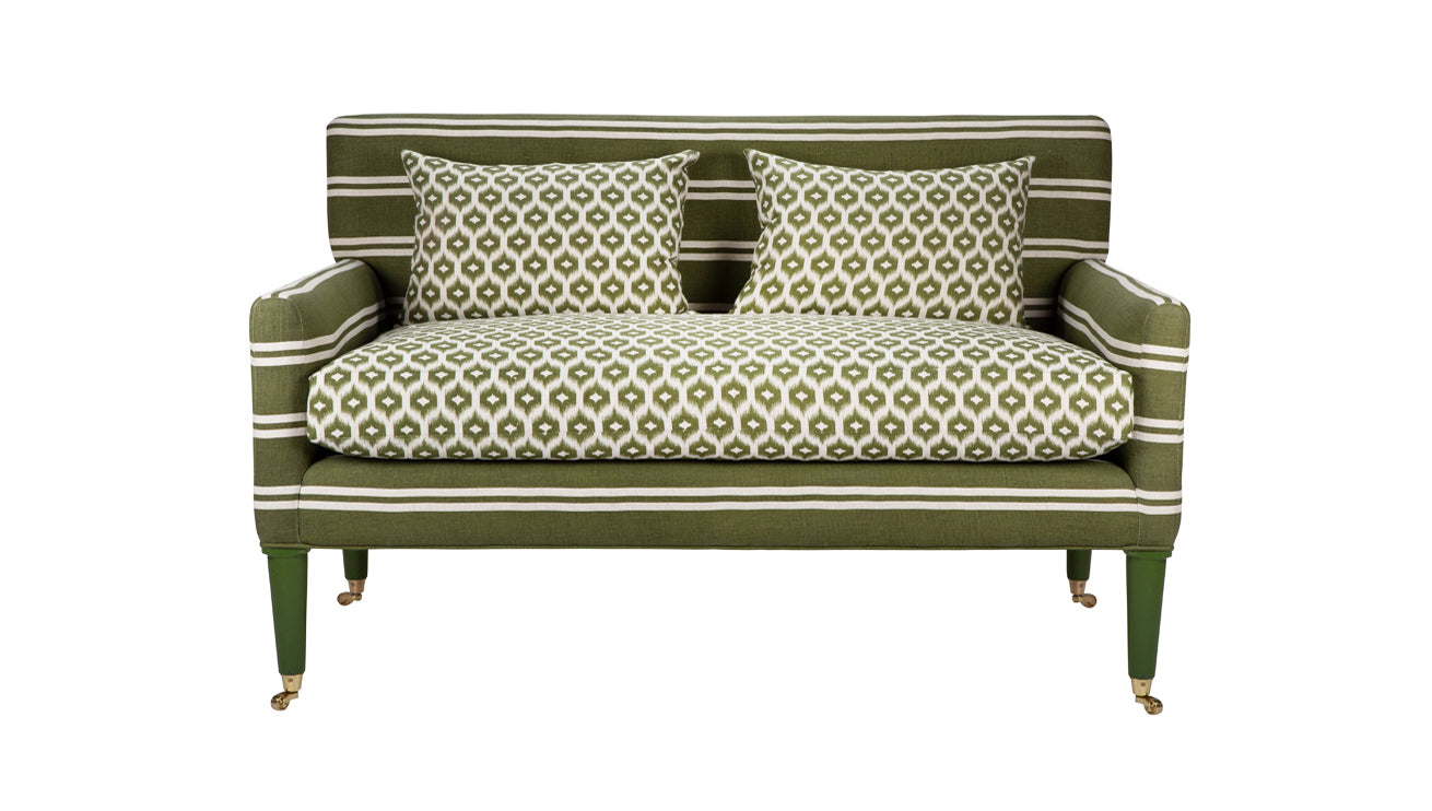 David Seyfried Salvesen Graham Sofa in green fabric
