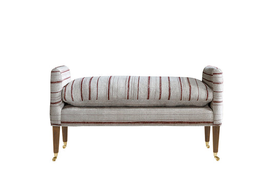 David Seyfried Salvesen Graham Window Seat in Fermoie Carskiey Single Stripe CARS-036 fabric. Showroom Clearance 