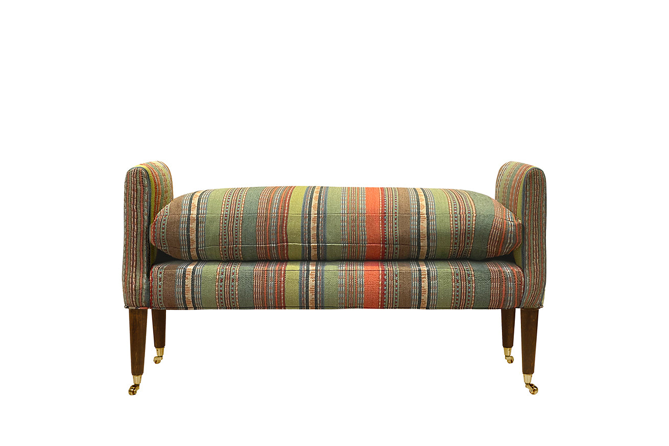 David Seyfried Salvesen Graham Window Seat in Tilton Stripe Arboretum fabric