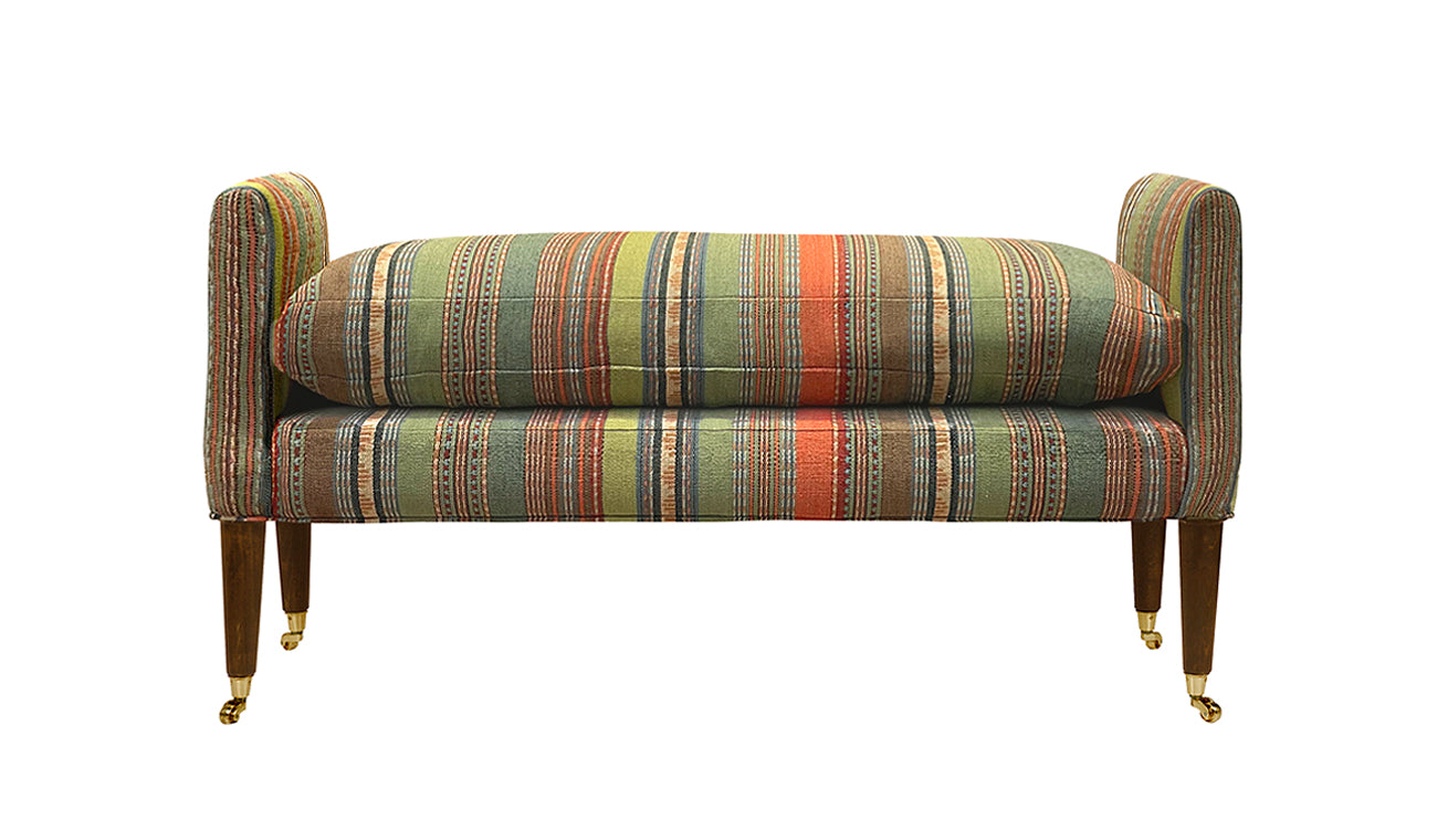 David Seyfried Salvesen Graham Window Seat in Tilton Stripe Arboretum fabric