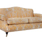 David Seyfried Shaped Back Sofa with pattern side view 