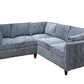 David Seyfried Side Cushion Corner Unit in Marvic Perses Chambray 5802-23 fabric. Showroom Clearance 