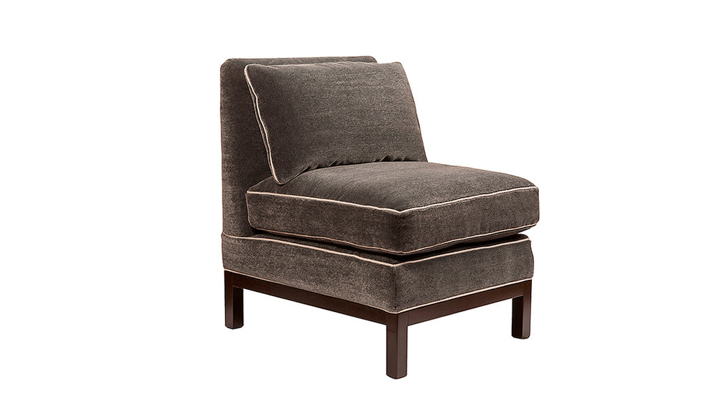 David Seyfried Tilney Chair in velvet fabric