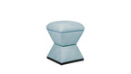 David Seyfried Waisted Stool in blue fabric