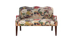 David Seyfried Wave Bench in The Design Archives Grand Floral Autumn fabric