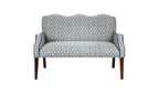 David Seyfried Wave Bench in Baker Lifestyle Bumble Bee Indigo fabric