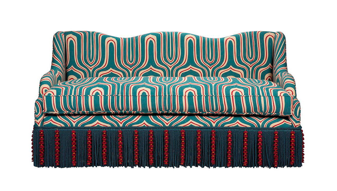 David Seyfried Wave Sofa with fringe