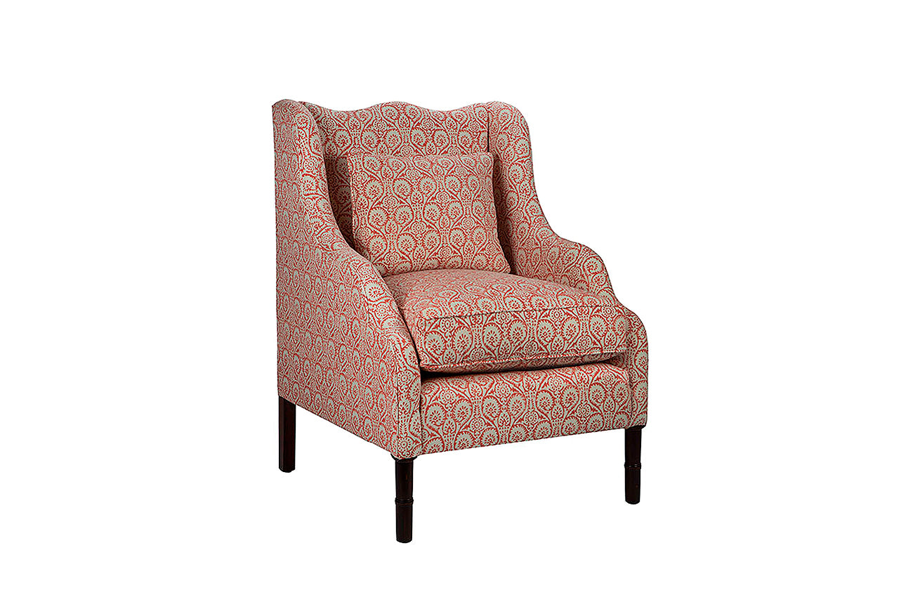 David Seyfried Ripple Chair in red fabric